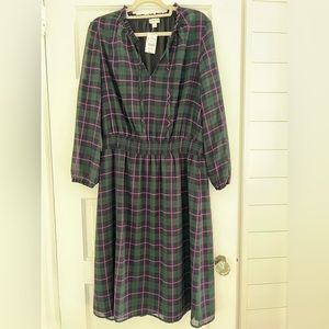 NWT Jcrew plaid dress!
